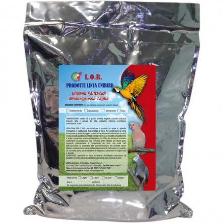 Unifeed Psittacidi Media e Grande taglia